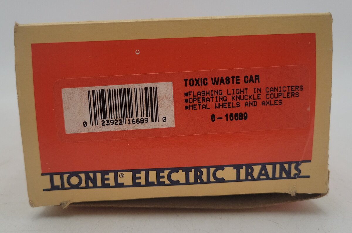 Lionel 6-16689 O Gauge Lionel Toxic Waste Car LN/Box