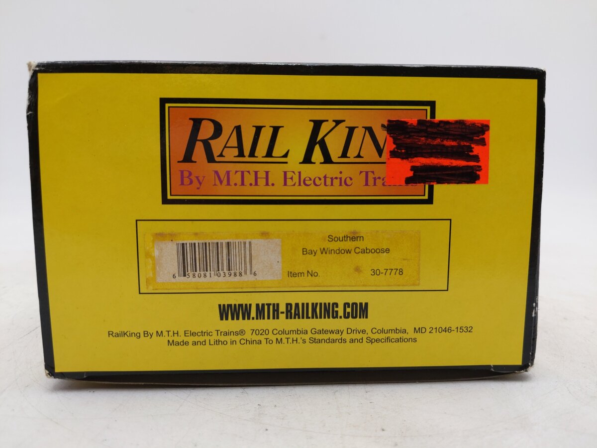 MTH 30-7778 Southern Bay Window Caboose EX/Box