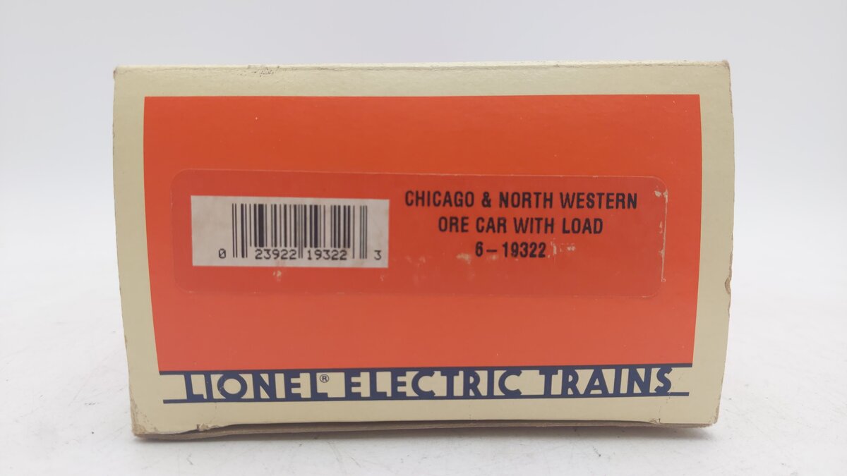 Lionel 6-19322 O Gauge Chicago & North Western Ore Car with Ore Load EX/Box