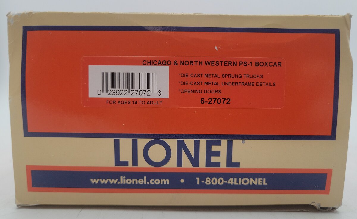 Lionel 6-27072 O Gauge C&NW PS-1 Boxcar #7 LN/Box