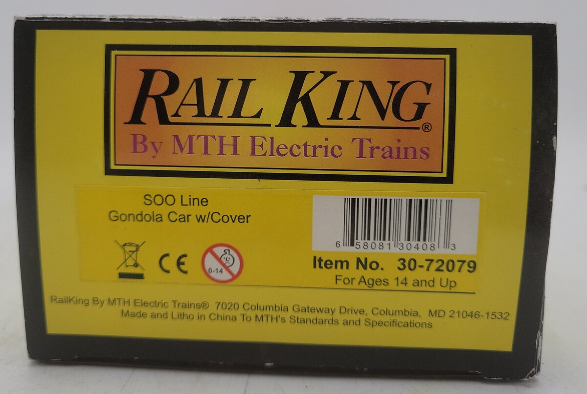 MTH 30-72079 SOO Line Gondola Car w/cover