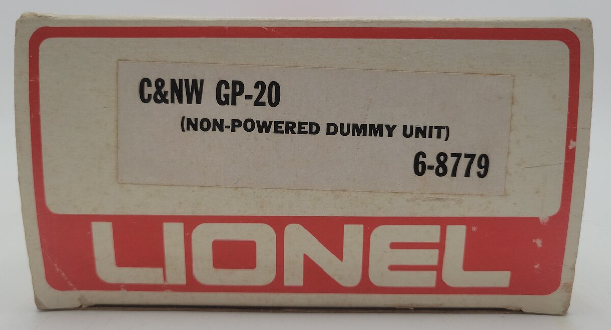 Lionel 6-8779 O Gauge Chicago and Northwestern GP-20 Dummy Diesel Locomotive EX/Box