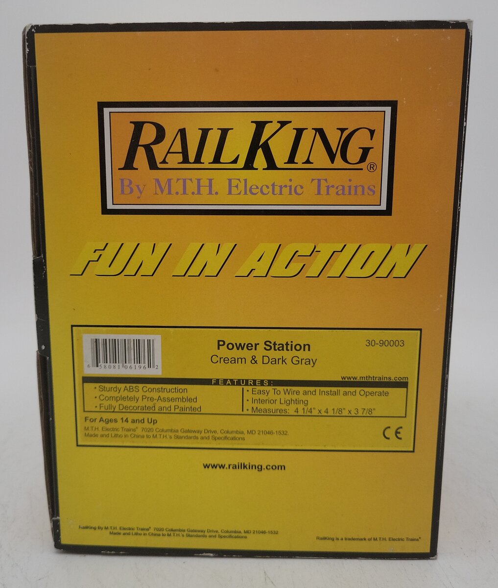 MTH 30-90003 O Cream & Dark Gray Power Station LN/Box