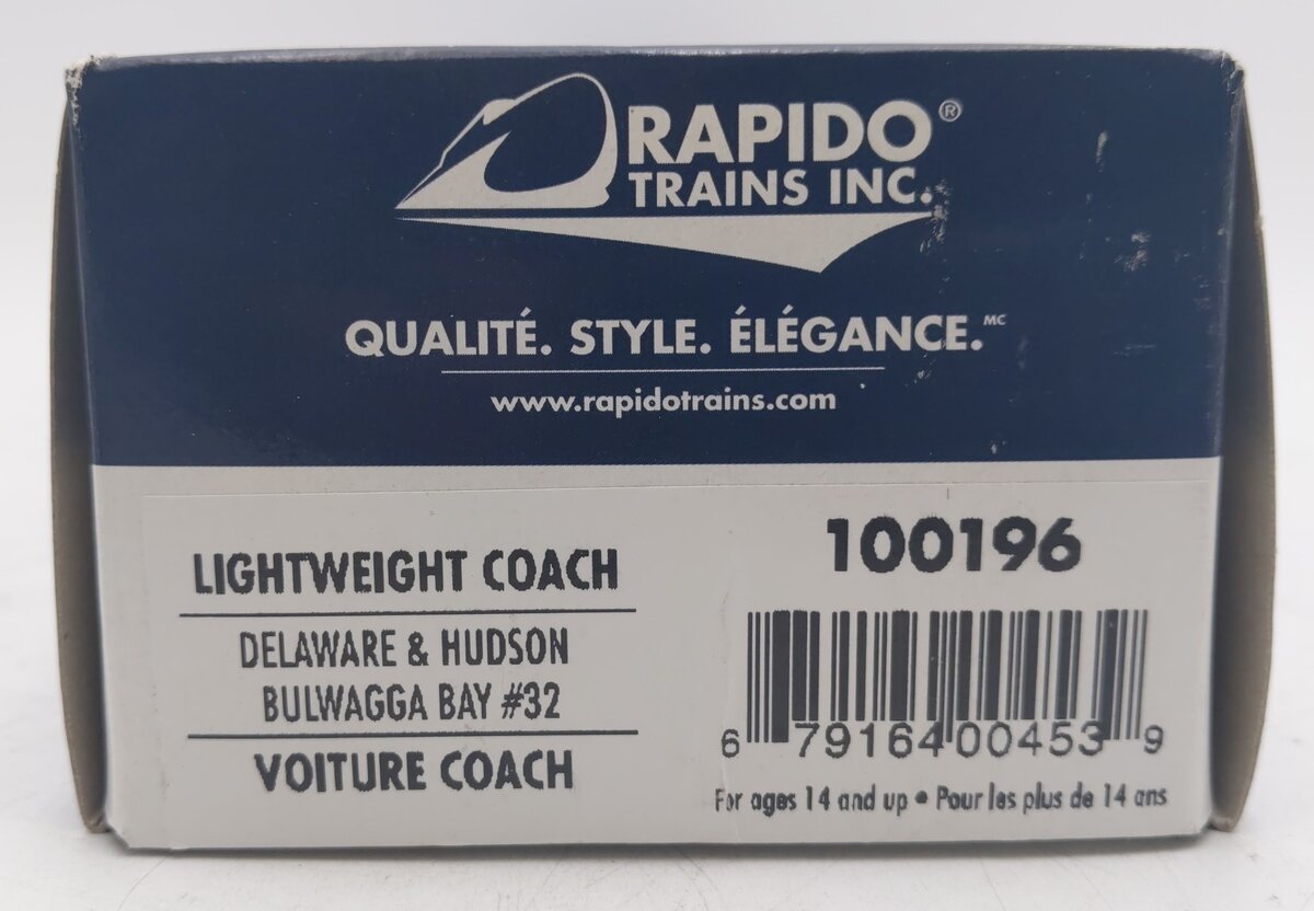 Rapido Trains 100196 HO DH "Bulwagga Bay" Lightweight Coach Car #32 EX/Box