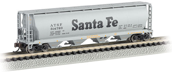 Bachmann 19152 N Santa Fe 4 Bay Cylindrical Grain Hopper LN/Box
