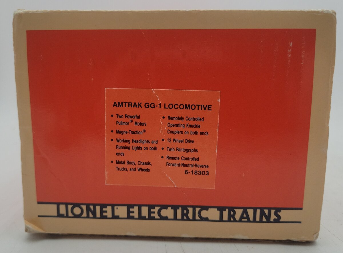 Lionel 6-18303 O Gauge Amtrak GG-1 Electric Locomotive #8303 EX/Box