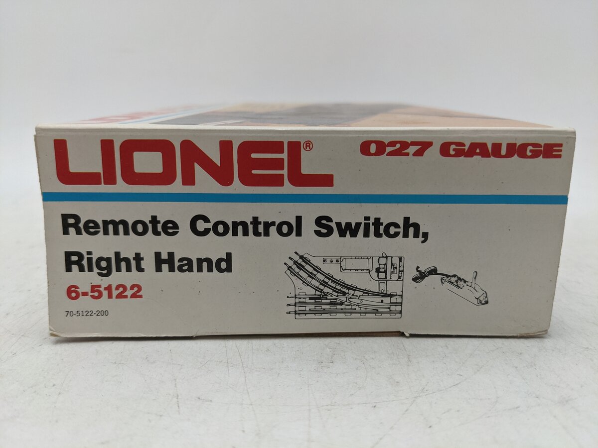 Lionel 6-5122 027 Right Hand Remote Control Switch Turnout VG/Box