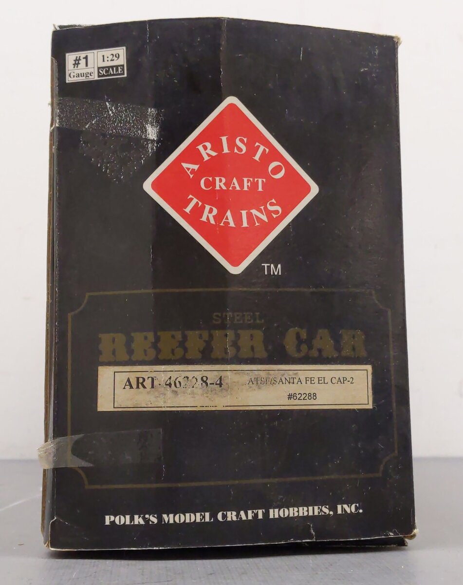 Aristo-Craft 46228-4 G Scale ATSF/Santa Fe El Capitan Reefer #62286 VG/Box