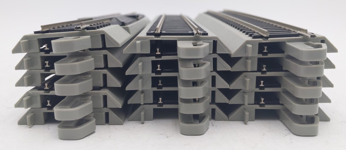 Bachmann 92123-A4 HO Assorted Nickel Silver Straight E-Z Track Sections (15) EX