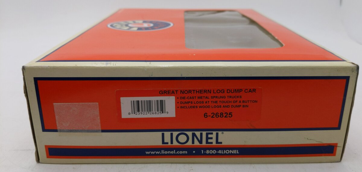 Lionel 6-26825 O Gauge Great Northern Operating Log Dump Car #4329 LN/Box