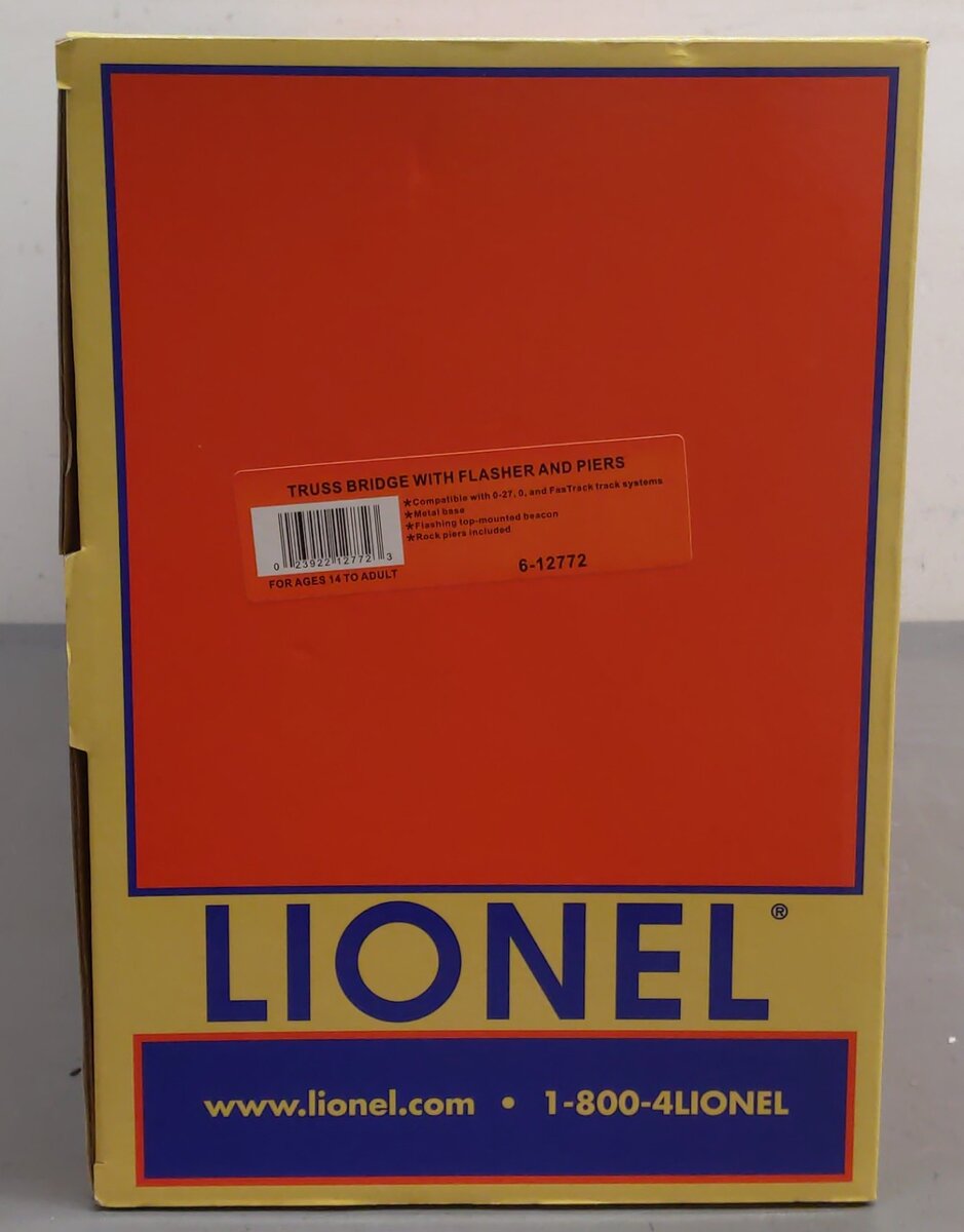Lionel 6-12772 O Gauge Black Truss Bridge with Flasher and Piers EX/Box
