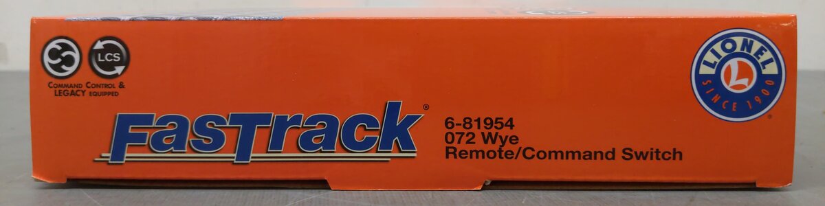 Lionel 6-81954 O-72 Gauge 22-1/2 12" Remote Command Wye Fastrack Switch Turnout LN/Box