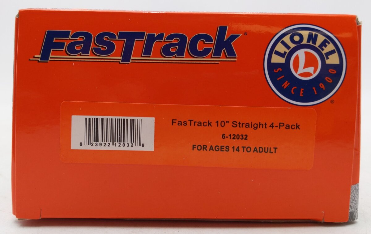 Lionel 6-12032 O Scale Straight FasTrack (Pack of 4) LN/Box