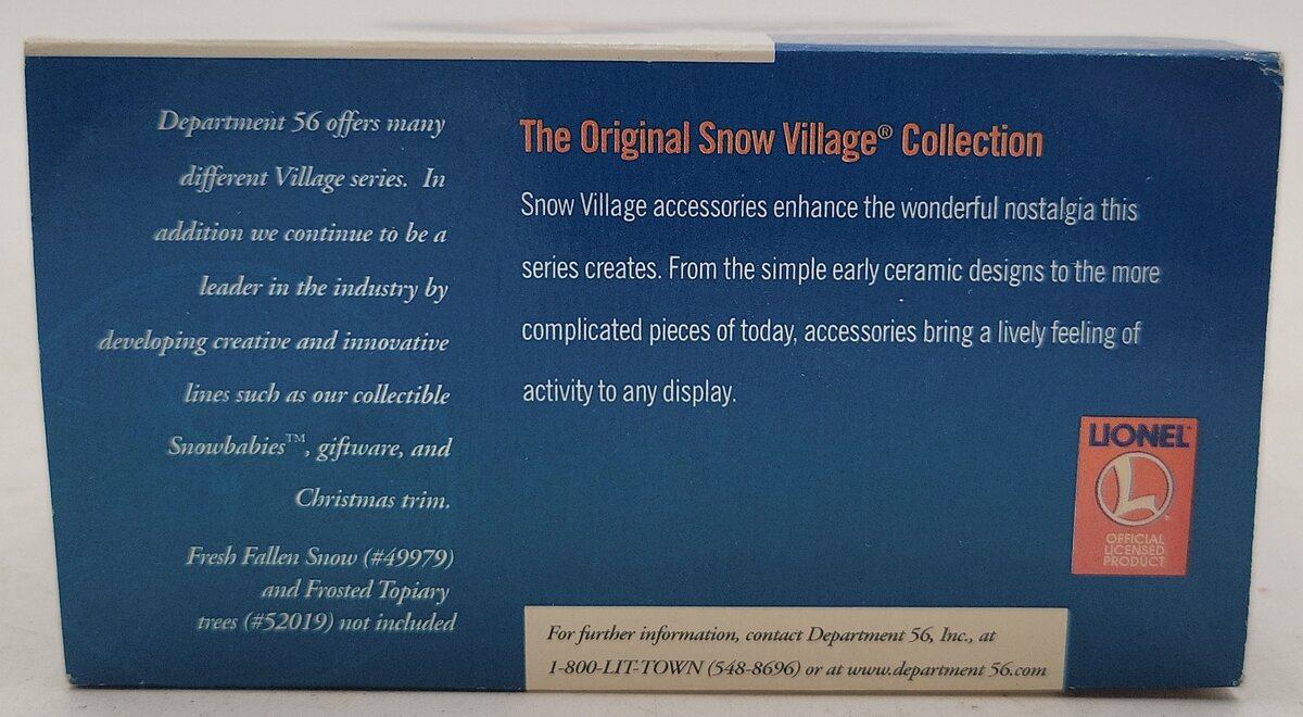 Dept 56 56.54972 Snow Village Lionel Couldn't Wait Until Christmas LN/Box
