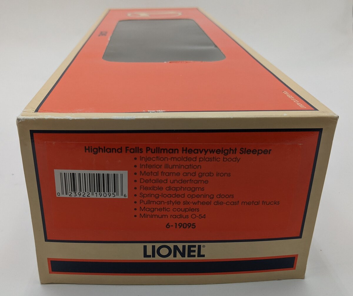 Lionel 6-19095 O NYC "Highland Falls" Heavyweight Sleeper Car NIB