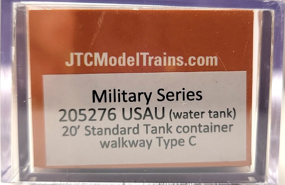 JTC Model Trains 205276 N Military Series 20'''' Std Tank Container (Pack of 2) EX/Box