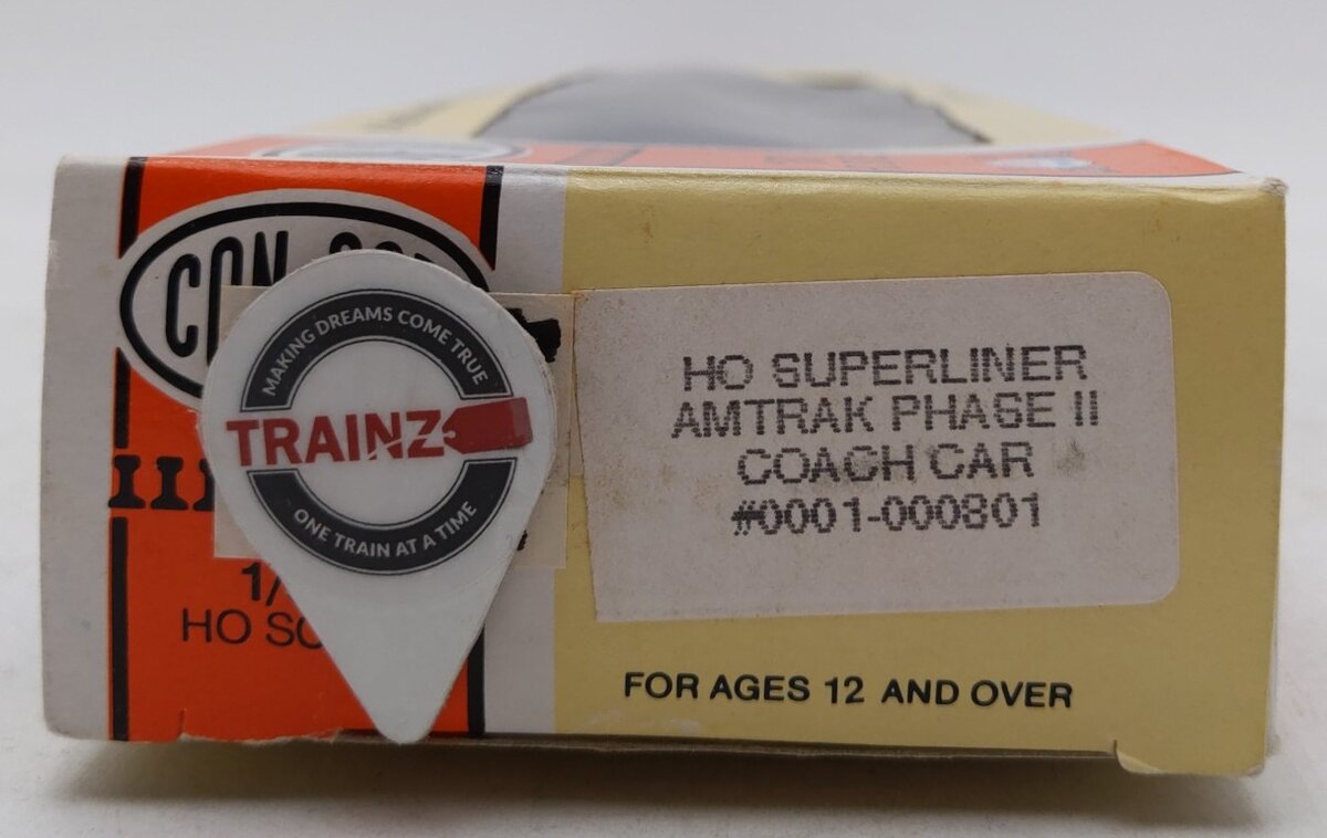 Con-Cor 0001-000801 801 HO Amtrak Phase II 85' Streamlined Superliner Coach Car EX/Box