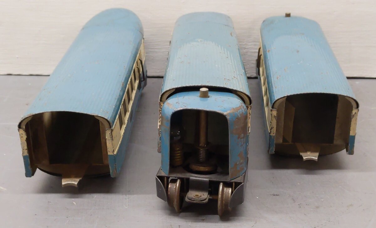 Lionel 265 Vintage O Prewar Blue Streak Set w/ 617 618 619 VG