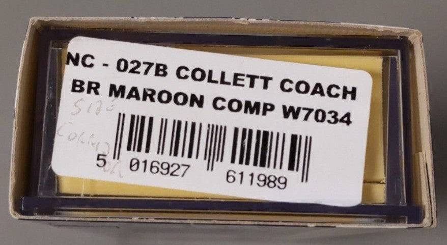 Dapol NC-027B N Scale British Railway Collett Coach Passenger Cars #W7034 LN/Box