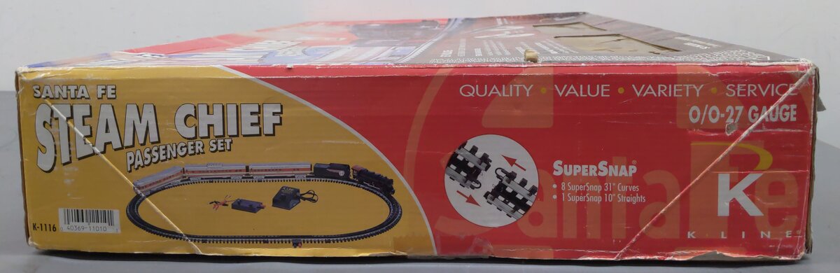 K-Line K1116 O Gauge Santa Fe Steam Chief Steam Locomotive Train Set EX/Box