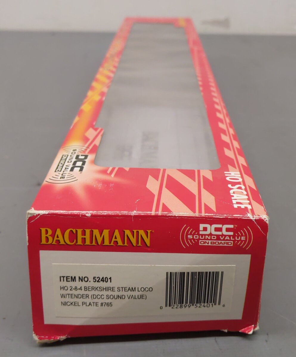 Bachmann 52401 HO Nickel Plate 2-8-4 Berkshire Steam Loco & Tender w/Sound & DCC EX/Box