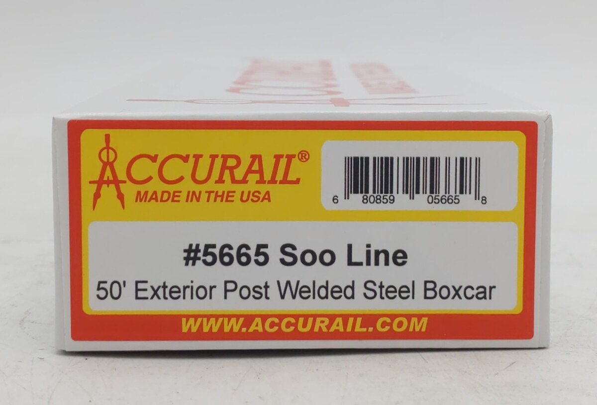 Accurail 5665 HO Soo Line 50' Exterior Post Steel Box Car Kit #17926 NIB