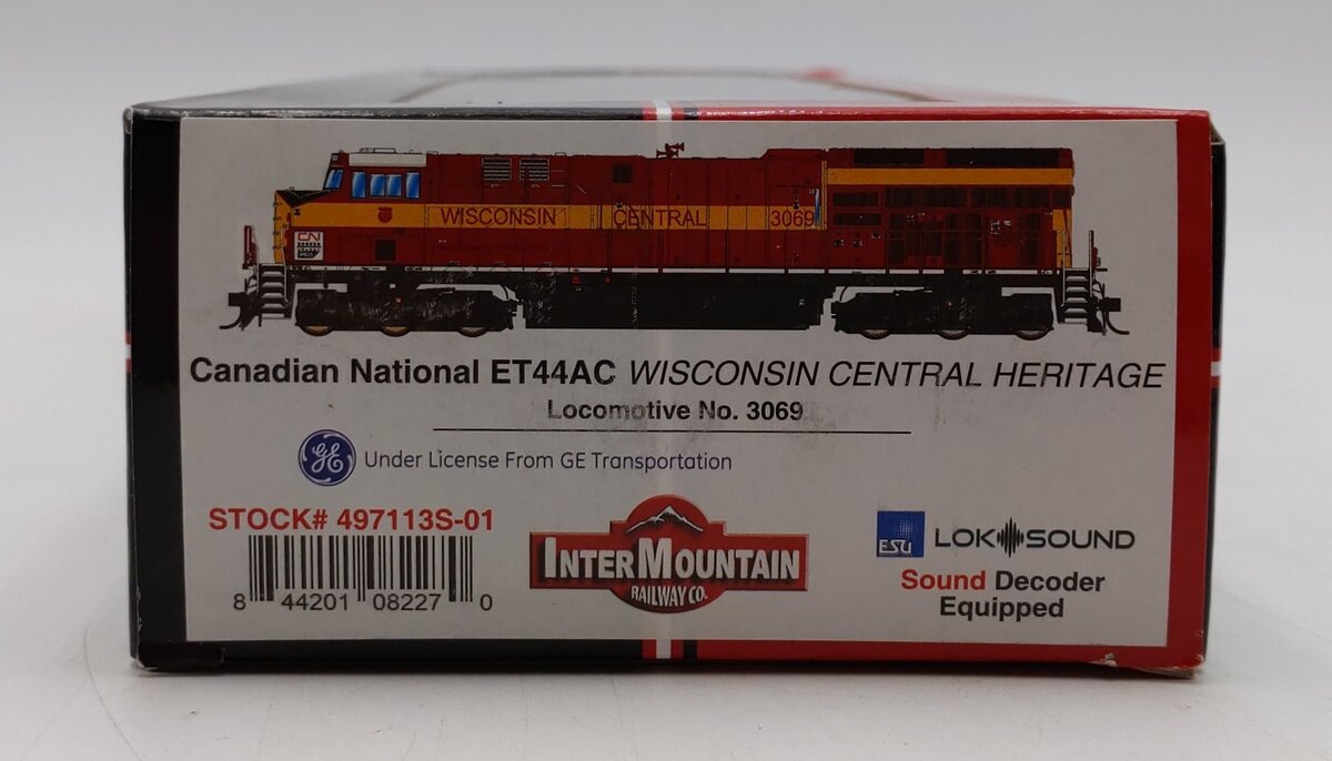 InterMountain 497113S-01 HO CN ET44AC Wisconsin Central Heritage Loco. #3069 LN/Box