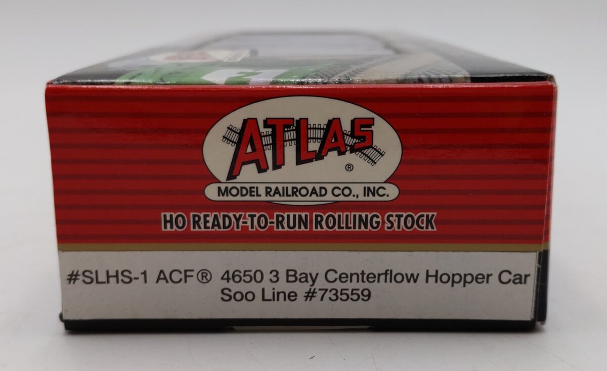 Atlas SLHS-1 HO Scale SOO Line 4650 3-Bay Centerflow Hopper Car #73559 MT/Box