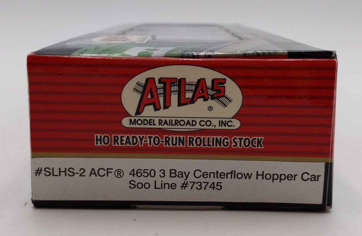 Atlas SLHS-2 HO Scale SOO Line 4650 3-Bay Centerflow Hopper Car #73745 MT/Box