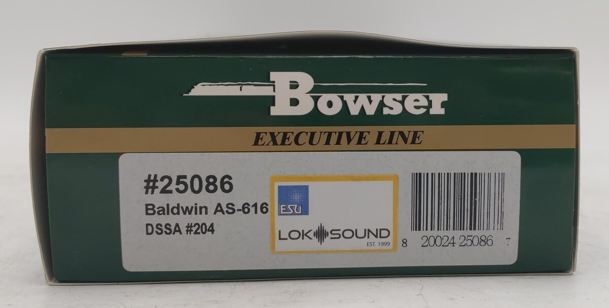 Bowser 25086 HO DSSA AS-16 Diesel Locomotive with DCC/Sound #204 NIB