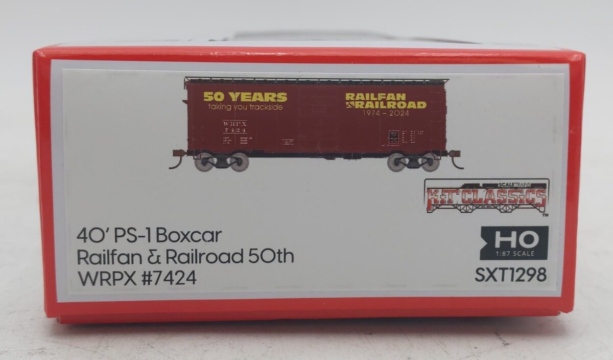 Scale Trains SXT1298 HO WRPX Railfan & Railroad 50th 40' PS-1 Boxcar #7424 Kit MT/Box