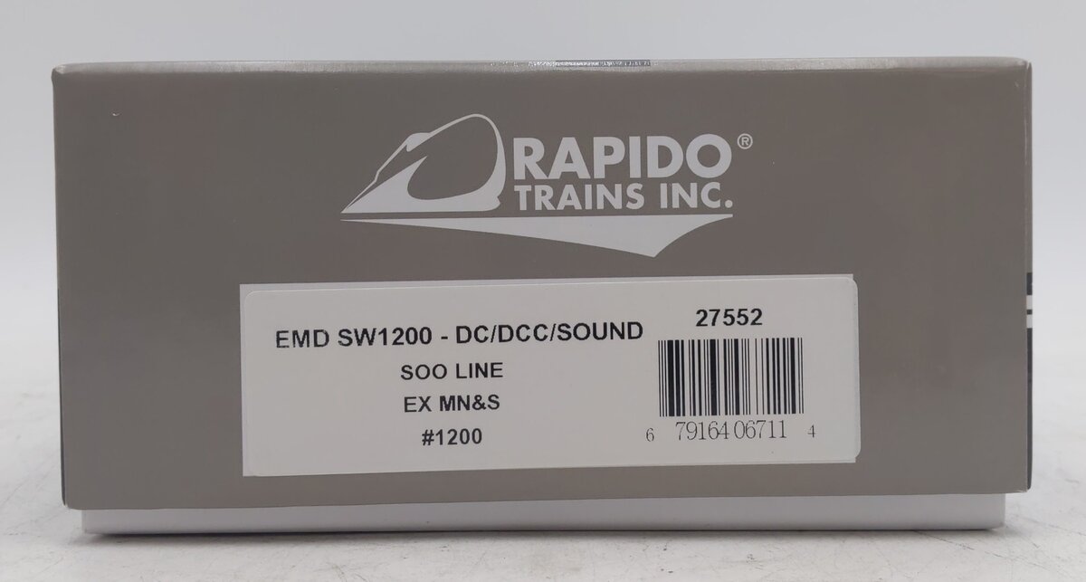 Rapido Trains 27552 HO SOO Line SW1200 Diesel Locomotive #1200 w/DCC&Sounds NIB