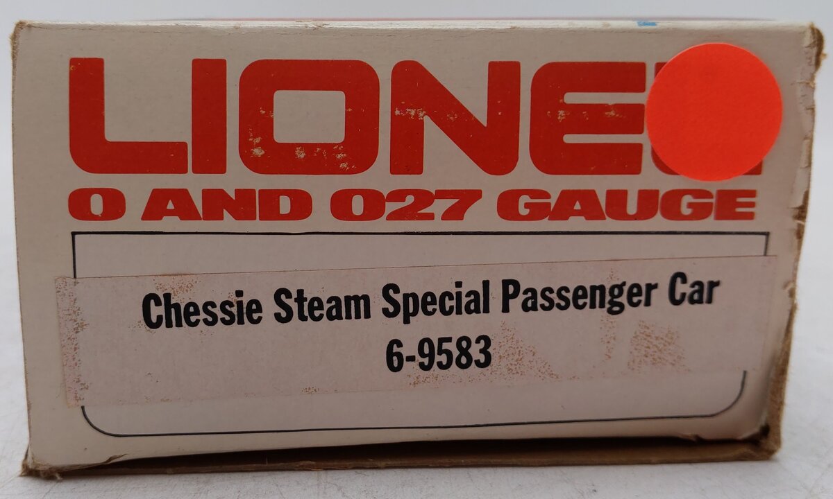 Lionel 6-9583 O Gauge Chessie Steam Special Passenger Car #9583 VG/Box