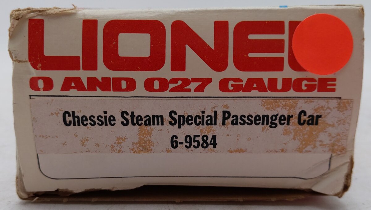 Lionel 6-9584 O Gauge Chessie Steam Special Passenger Car VG/Box