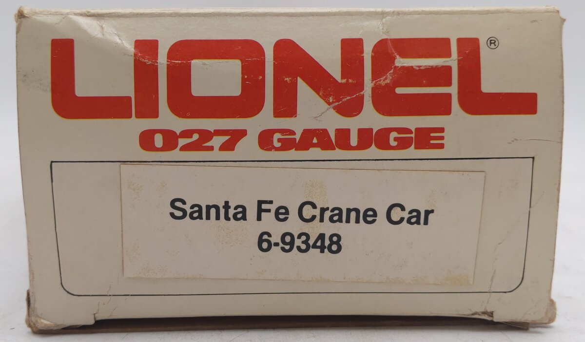 Lionel 6-9348 O Gauge Santa Fe Crane Car VG/Box