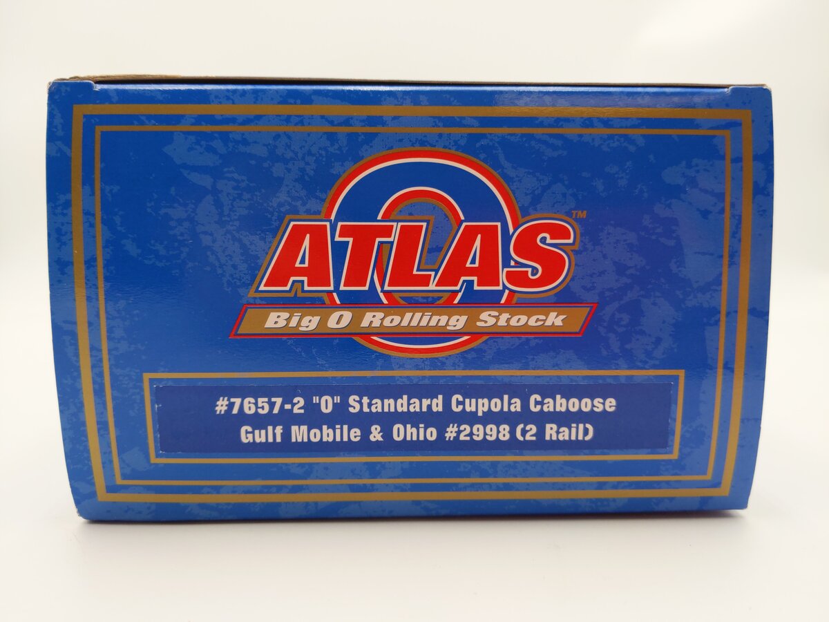 Atlas 7657-2 O Scale Gulf Mobile & Ohio Standard Cupola Caboose #2998 (2-Rail) LN/Box