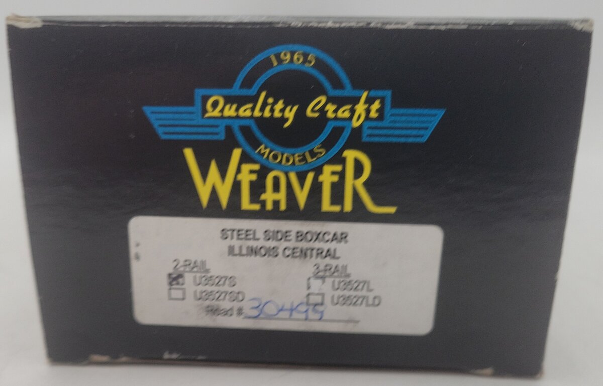 Weaver U3527S O Scale 2-Rail Illinois Central Boxcar #30499 EX/Box