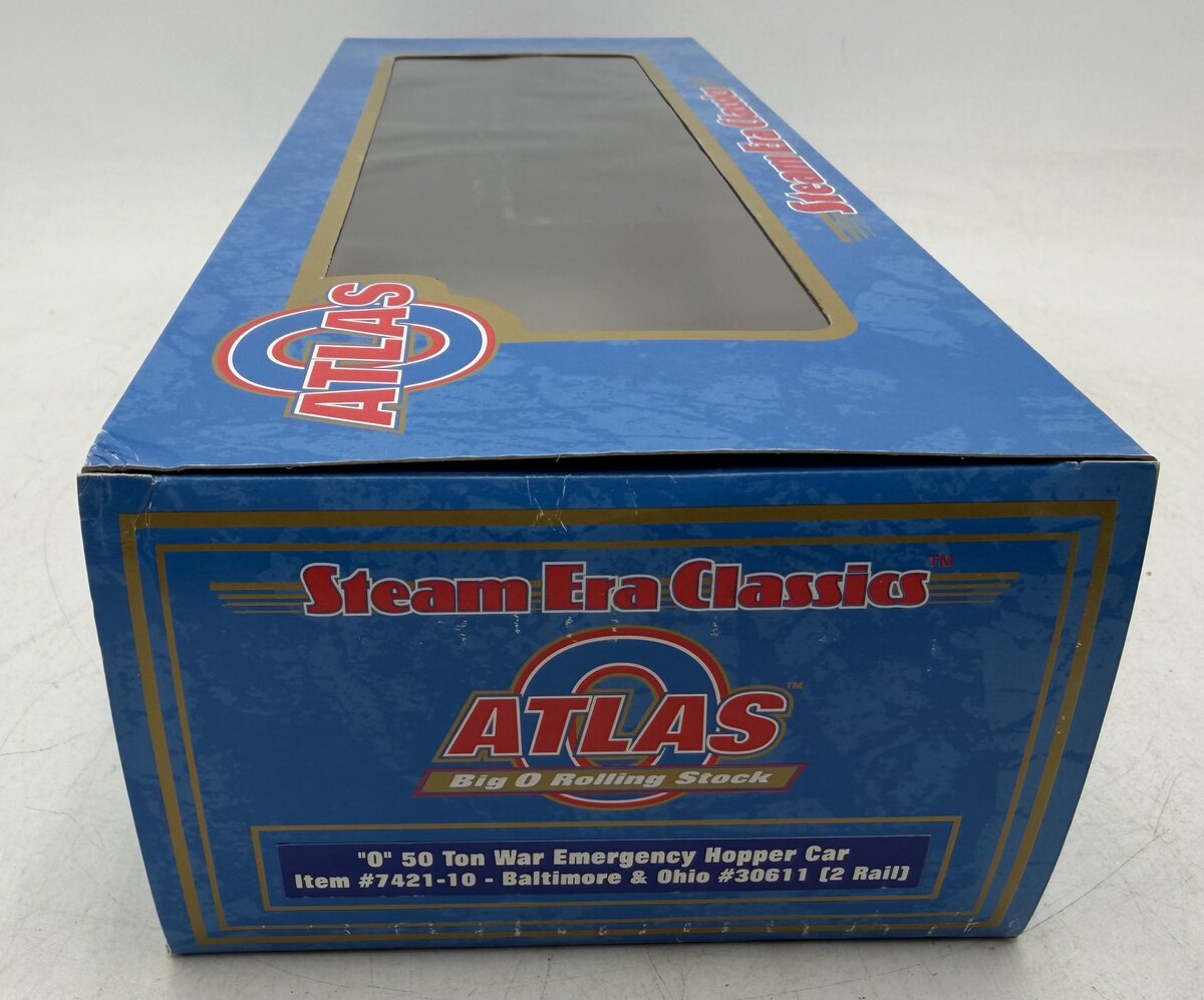 Atlas 7421-10 O Baltimore & Ohio 50 Ton War Emergency Hopper Car #30611 (2 Rail) LN/Box