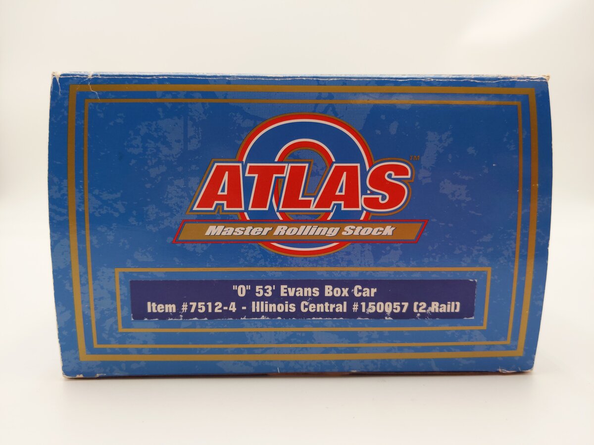 Atlas 7512-4 O Illinois Central 53' Evans Box Car #150057 (2-Rail) LN/Box