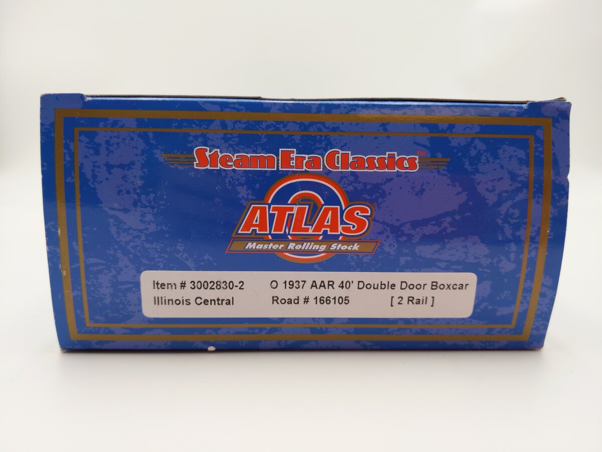 Atlas 3002830-2 O Scale IC 1937 AAR Double Door Boxcar #166105 (2-Rail) EX/Box