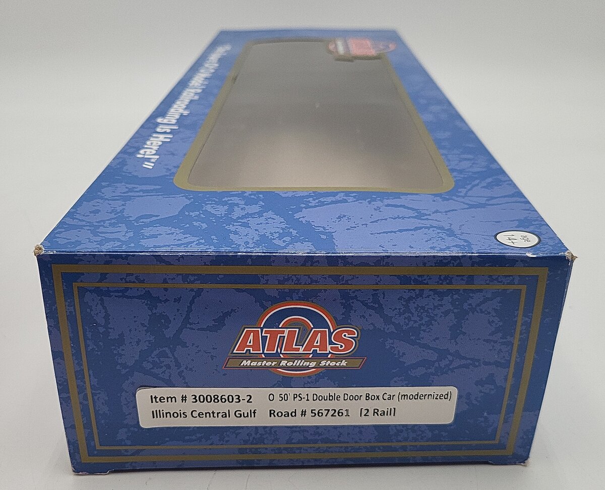 Atlas 3008603-2 O Scale Illinois Central Gulf Boxcar #567261 2-rail LN/Box