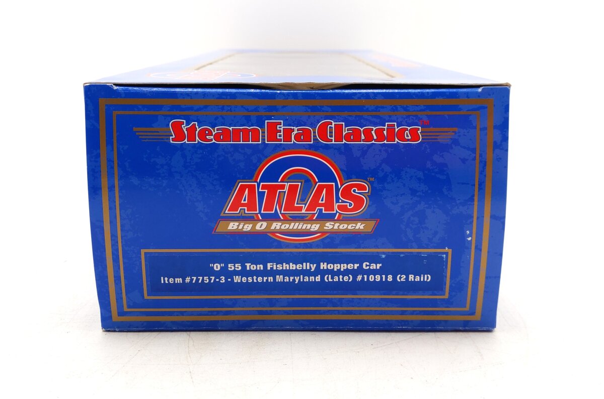 Atlas 7757-3 O Western Maryland 55-Ton Fishbelly Hopper Car #10918 (2-Rail) LN/Box