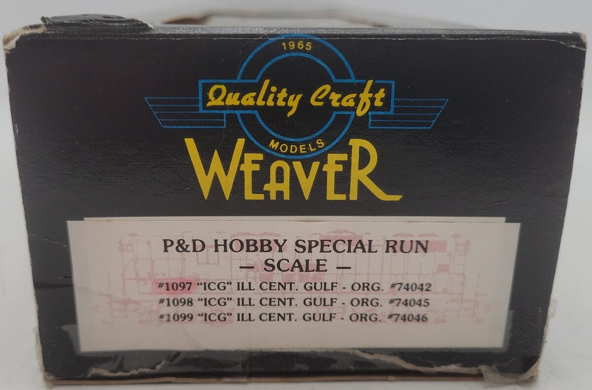 Weaver O Gauge Illinois Central 2-Rail Boxcar #74042 EX/Box