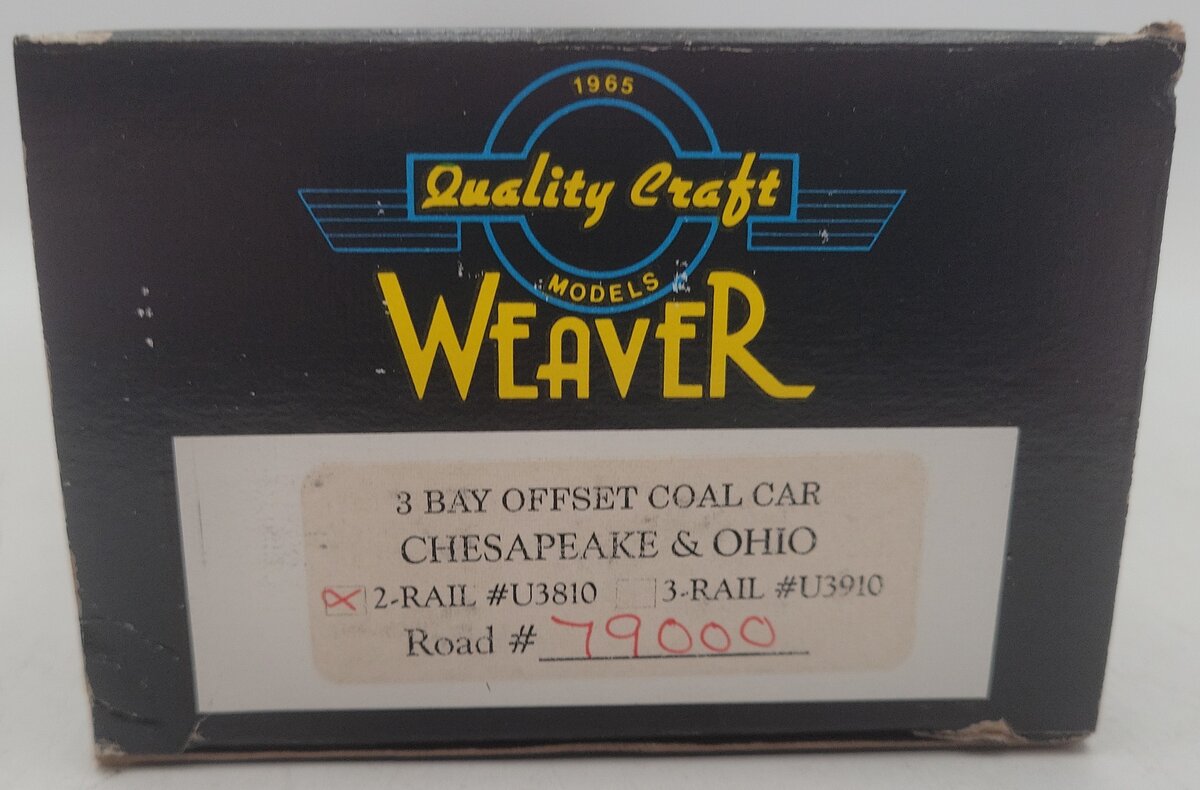 Weaver U3810 O Scale Chesapeake & Ohio Hopper Car #79025 (2-Rail) EX/Box