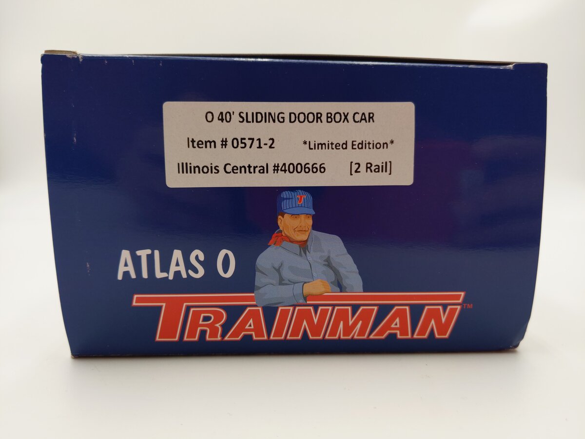 Atlas 0571-2 O Scale Illinois Central 40' Sliding Door Boxcar #400666 (2-Rail) LN/Box