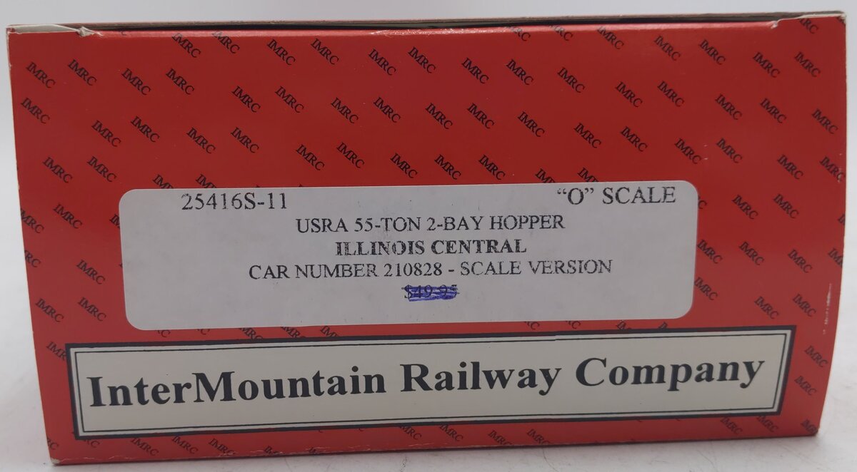 Intermountain 25416S-11 O Gauge Illinois Central 2-Rail Hopper Car #210828 EX/Box