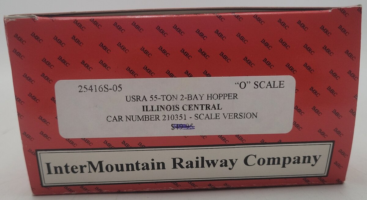 InterMountain 25416S-05 O Gauge Illinois Central 2-Rail Hopper Car #210351 EX/Box