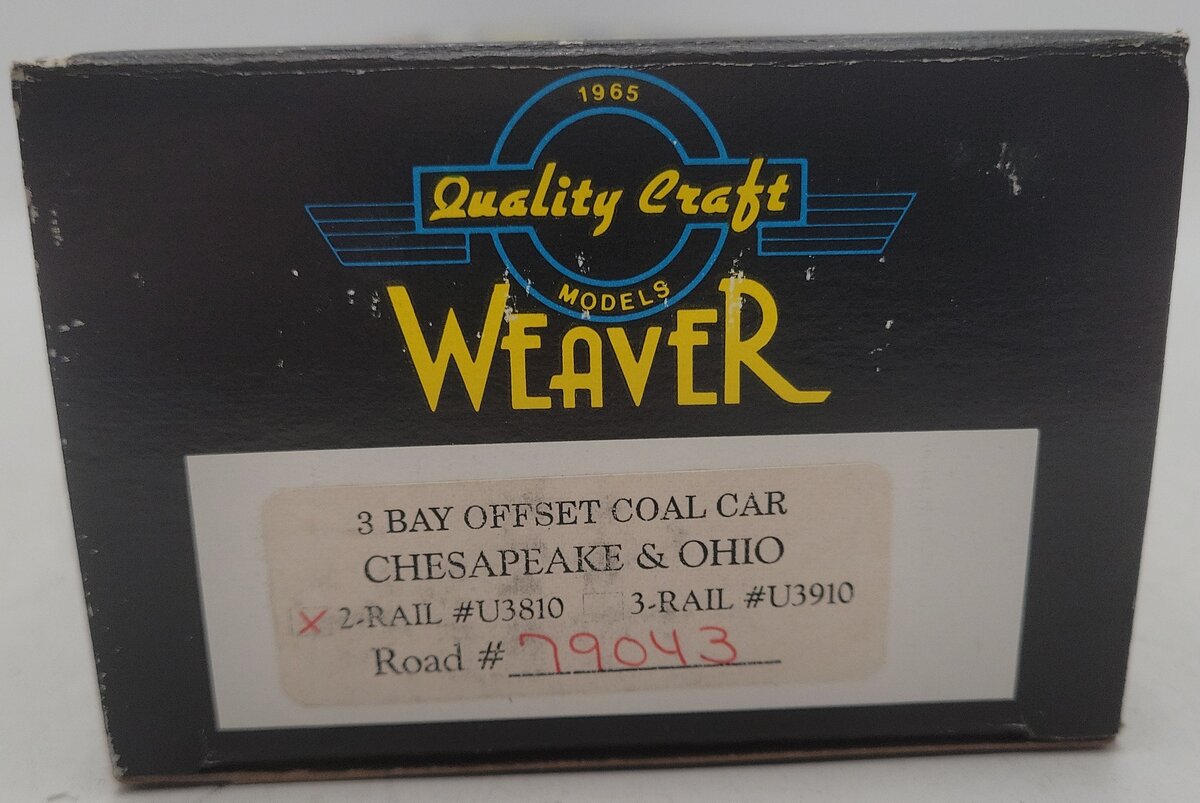Weaver U3810 O Scale Chesapeake & Ohio Hopper Car #79043 - 2 Rail EX/Box