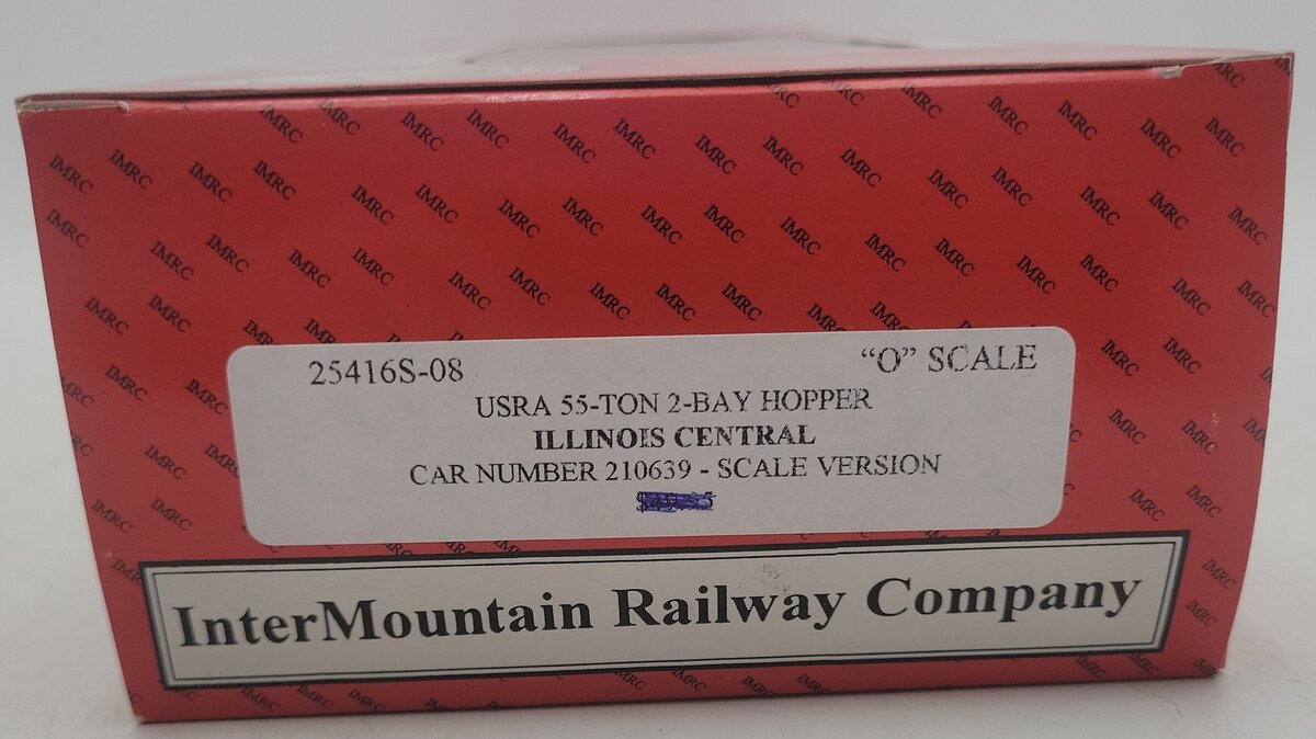 InterMountain 25416S-08 O Gauge Illinois Central 2-Rail Hopper Car #210639 EX/Box