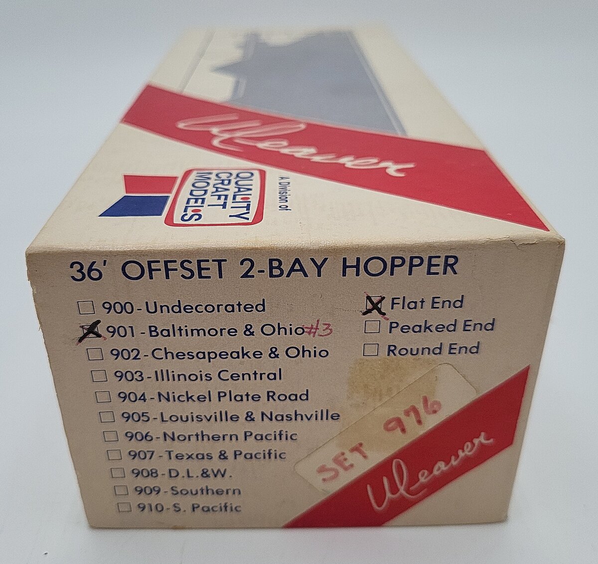 Weaver 901 O Scale Baltimore & Ohio 36' Offset 2-Bay Hopper #636983 (2-Rail) LN/Box